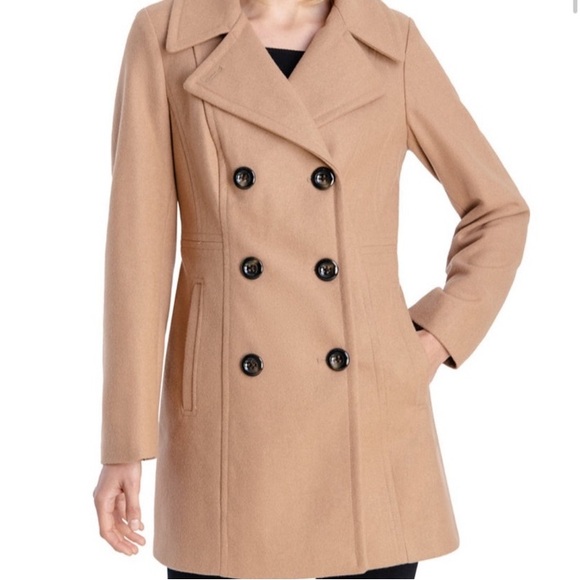 Anne Klein Wool blend double breasted pea coat - Picture 1 of 10